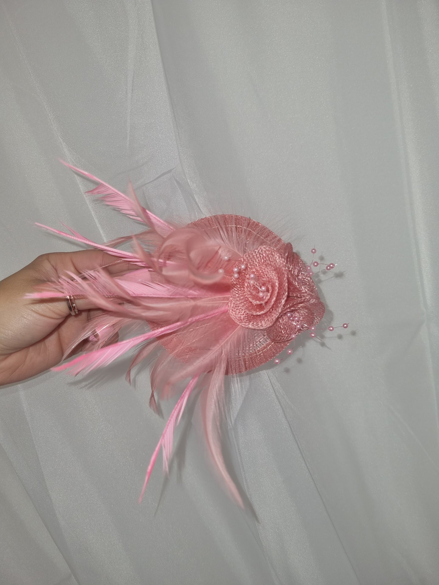 Small Fascinators with Feathers & Flowers