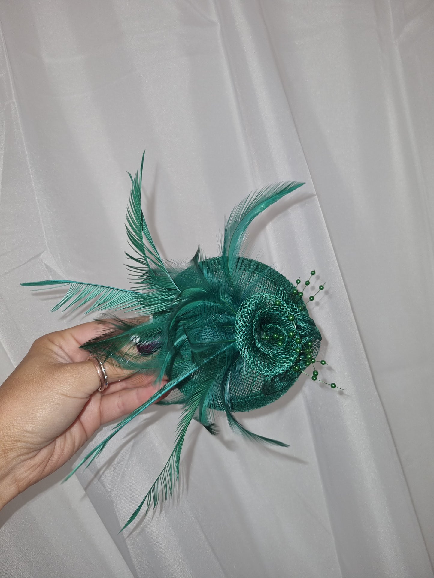 Small Fascinators with Feathers & Flowers