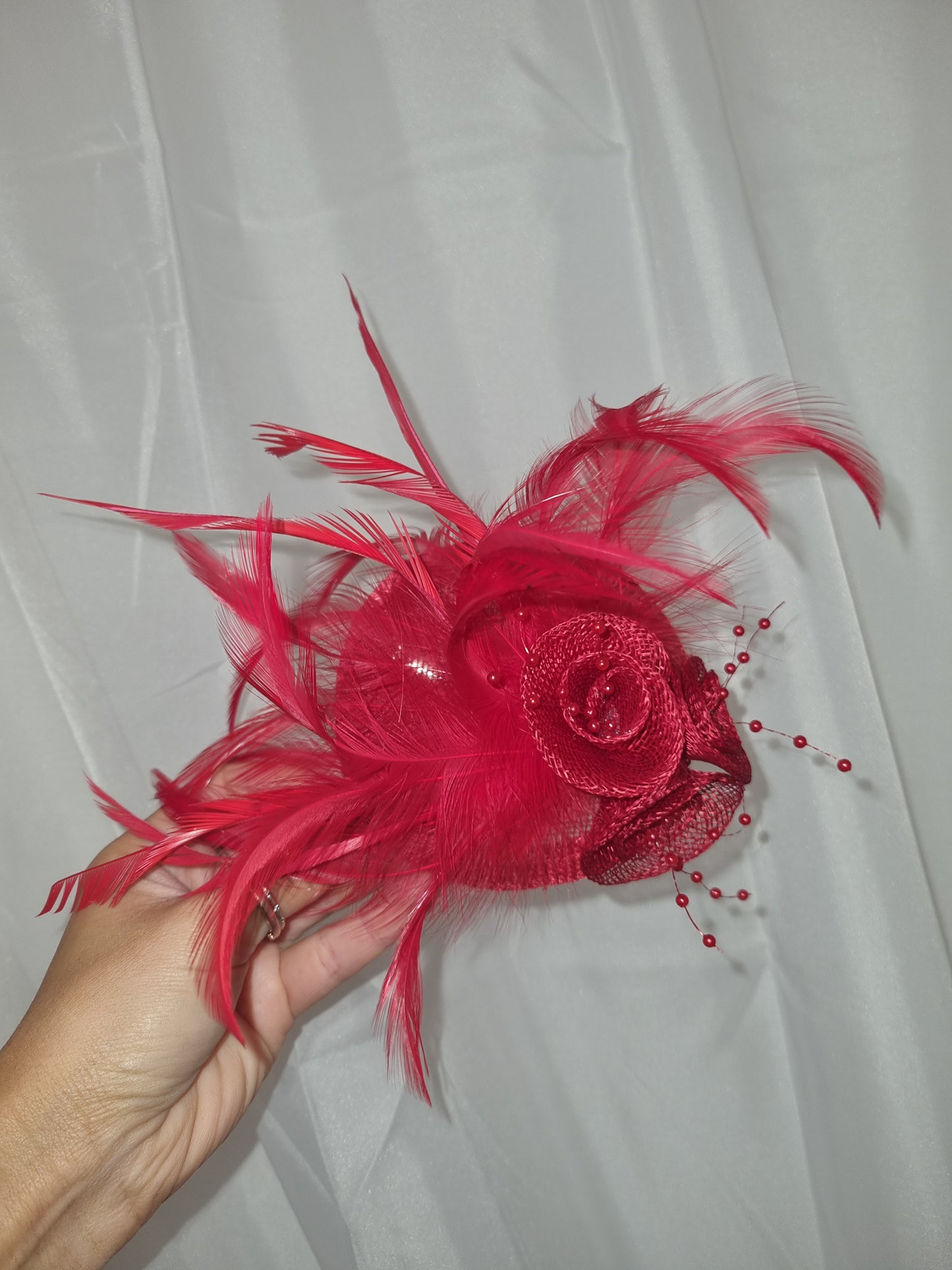 Small Fascinators with Feathers & Flowers