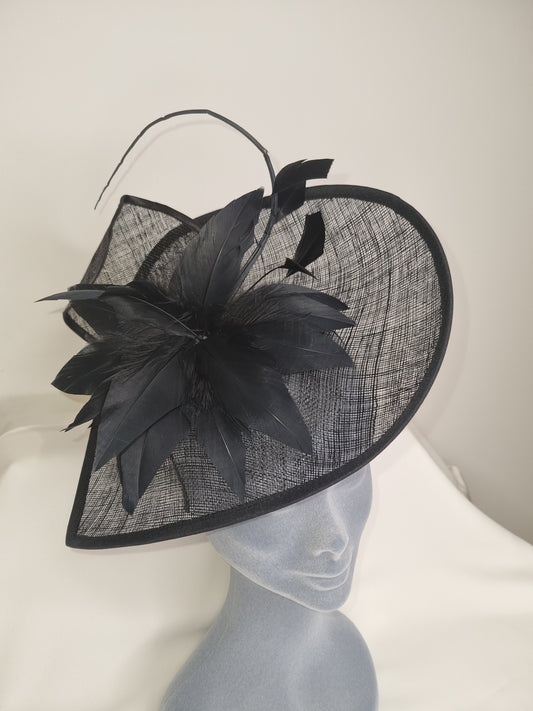 Black Fascinator/Headpiece-D27