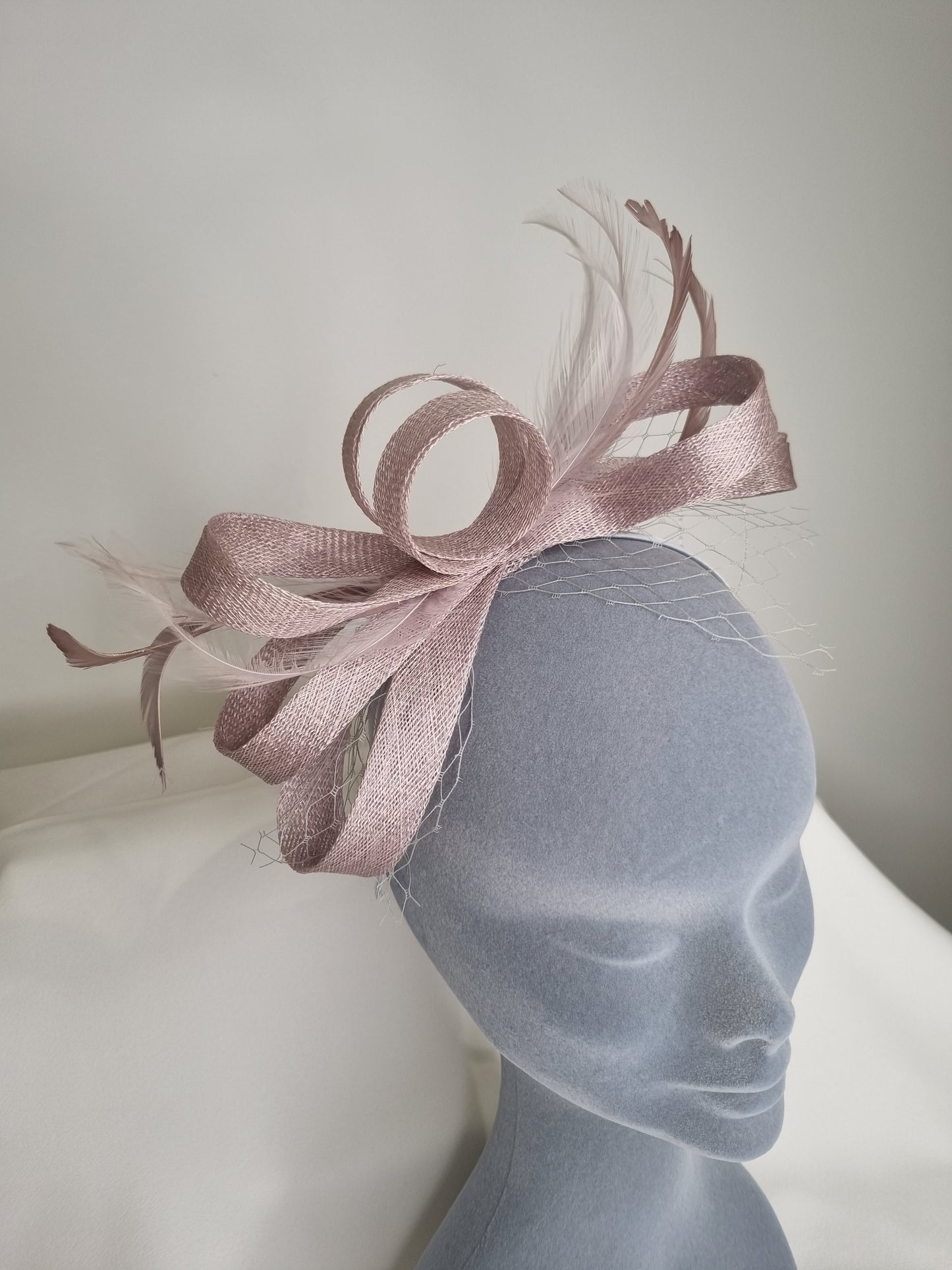 Silver Fascinator/Headpiece-(D33)