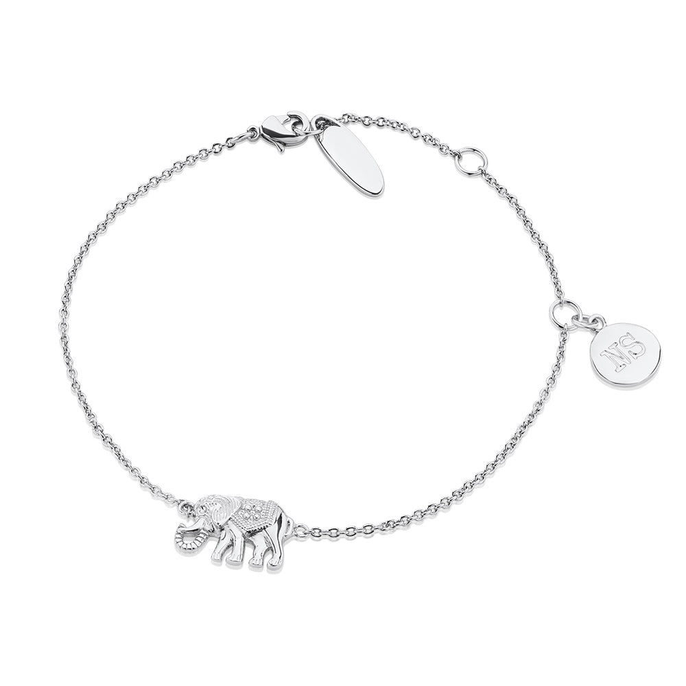 Newbridge Silverware Silver Bracelet with Elephant Charm