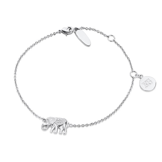 Newbridge Silverware Silver Bracelet with Elephant Charm