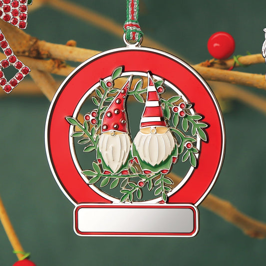 Newbridge Silverware Gnomes with Mistletoe Christmas Tree Decoration