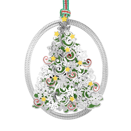 Newbridge Silverware Oval Christmas Tree Decoration