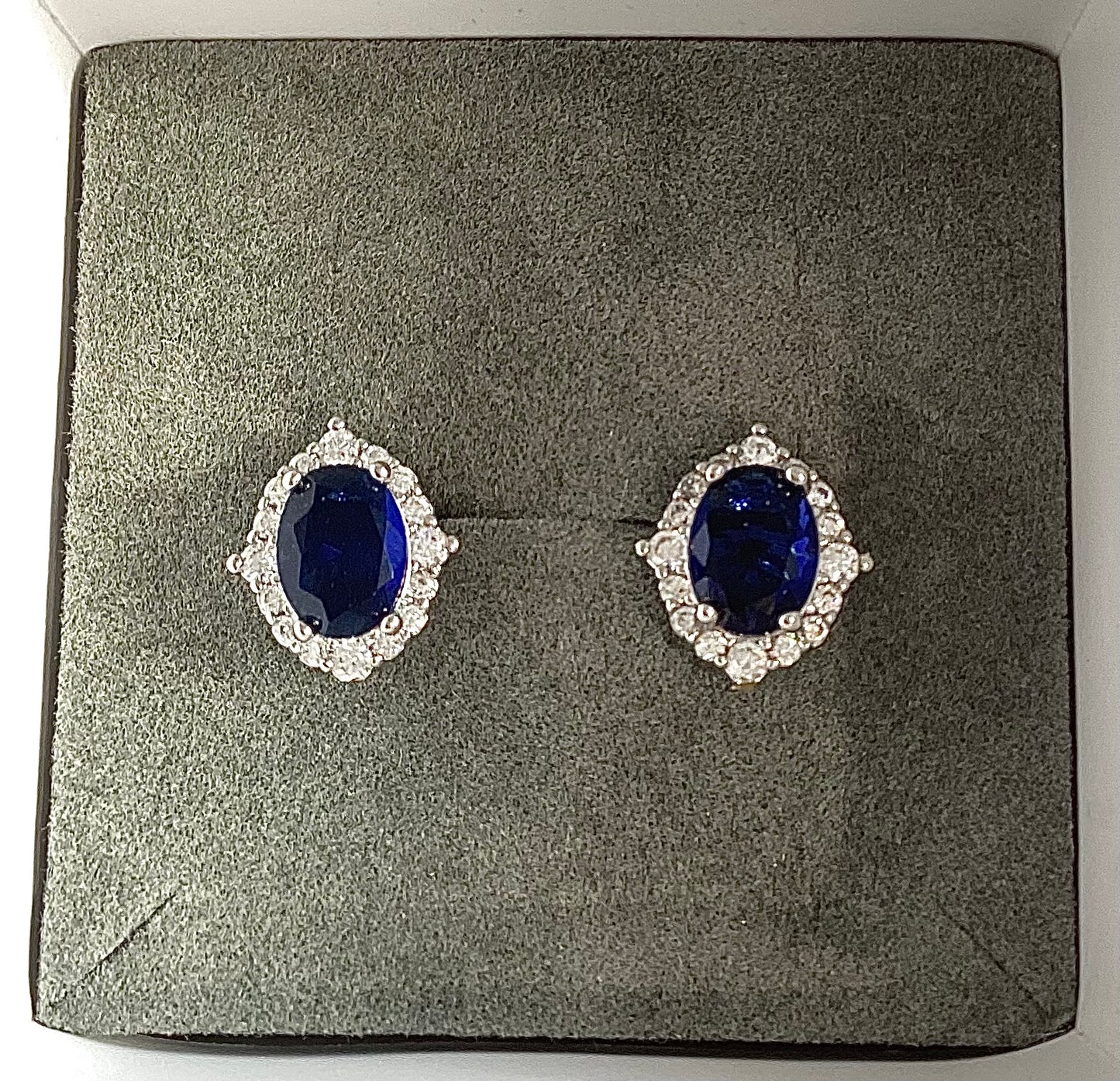 Azure Gem & Crystal Earrings