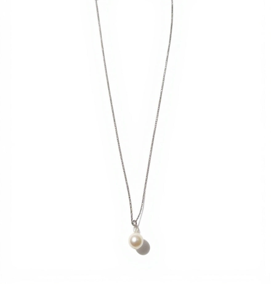 Pearl Necklace On Silver Extendable Chain