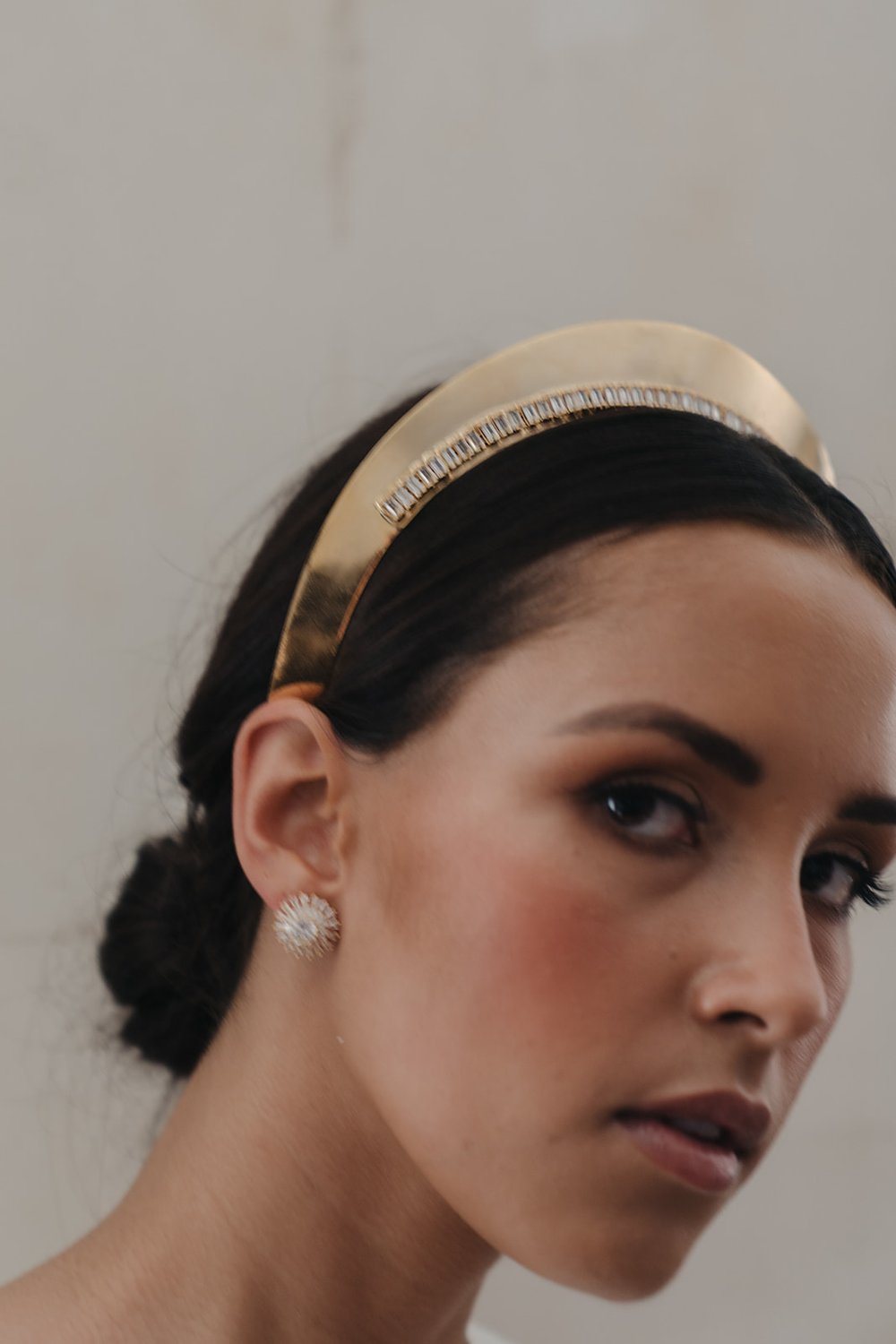 Jade Oi Amari Silver Rhinestone Bridal Headpiece