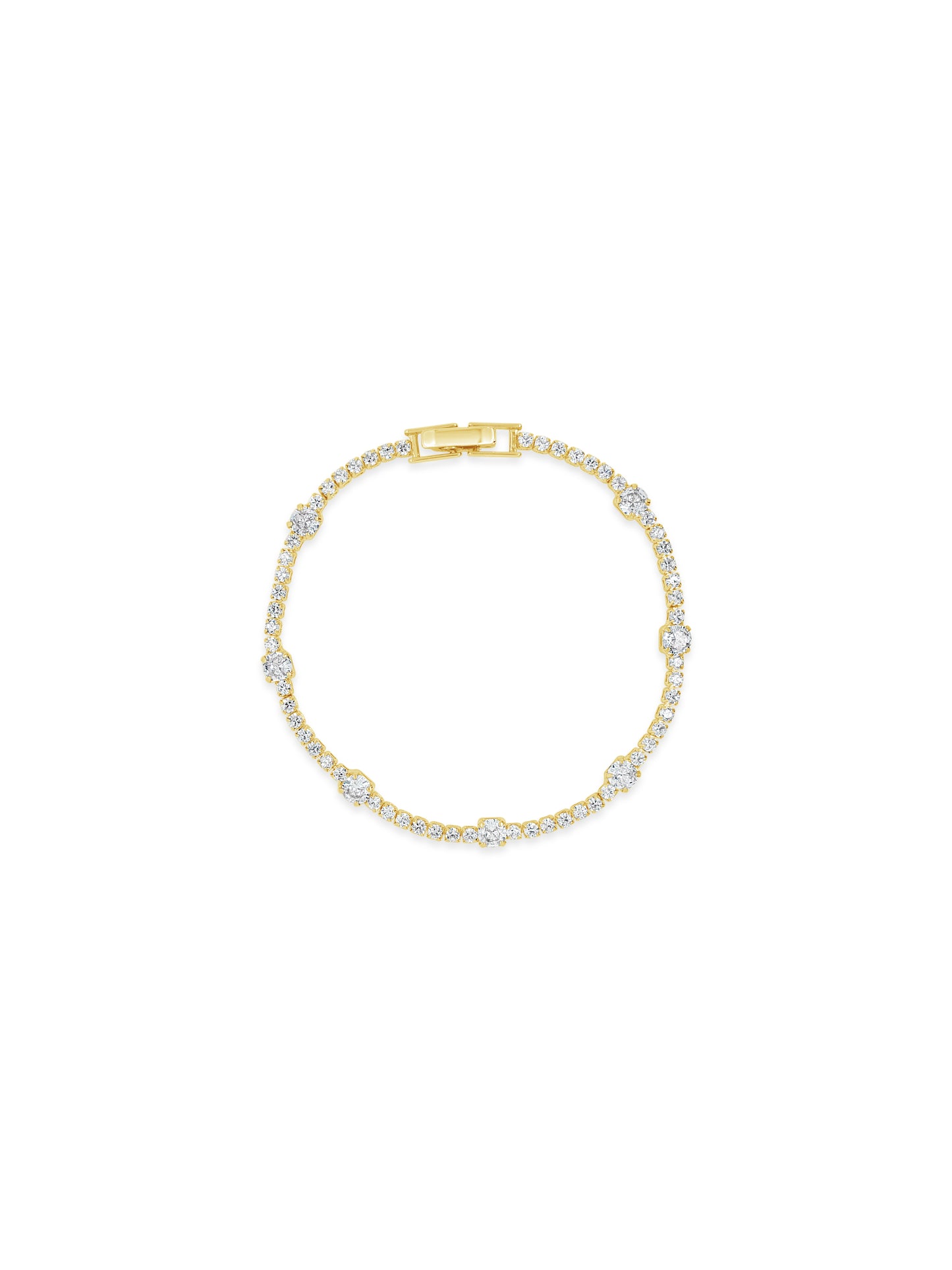Gold Crystal Tennis Bracelet