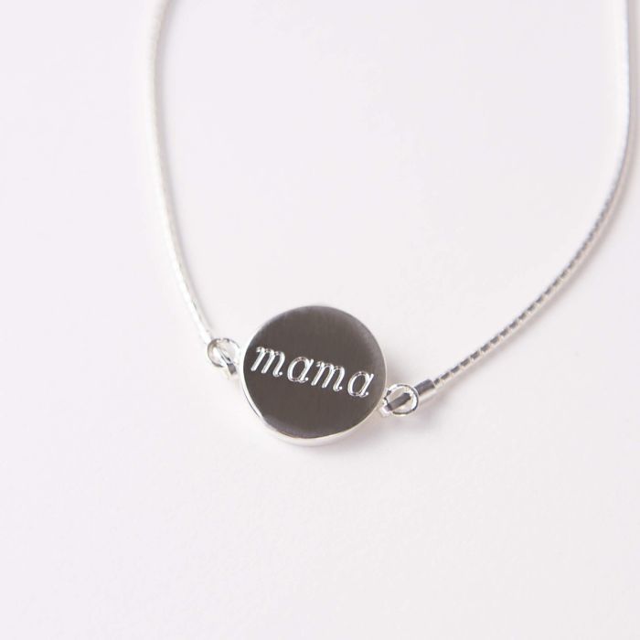 GKO Sterling Silver Engravable Disk Toggle Bracelet