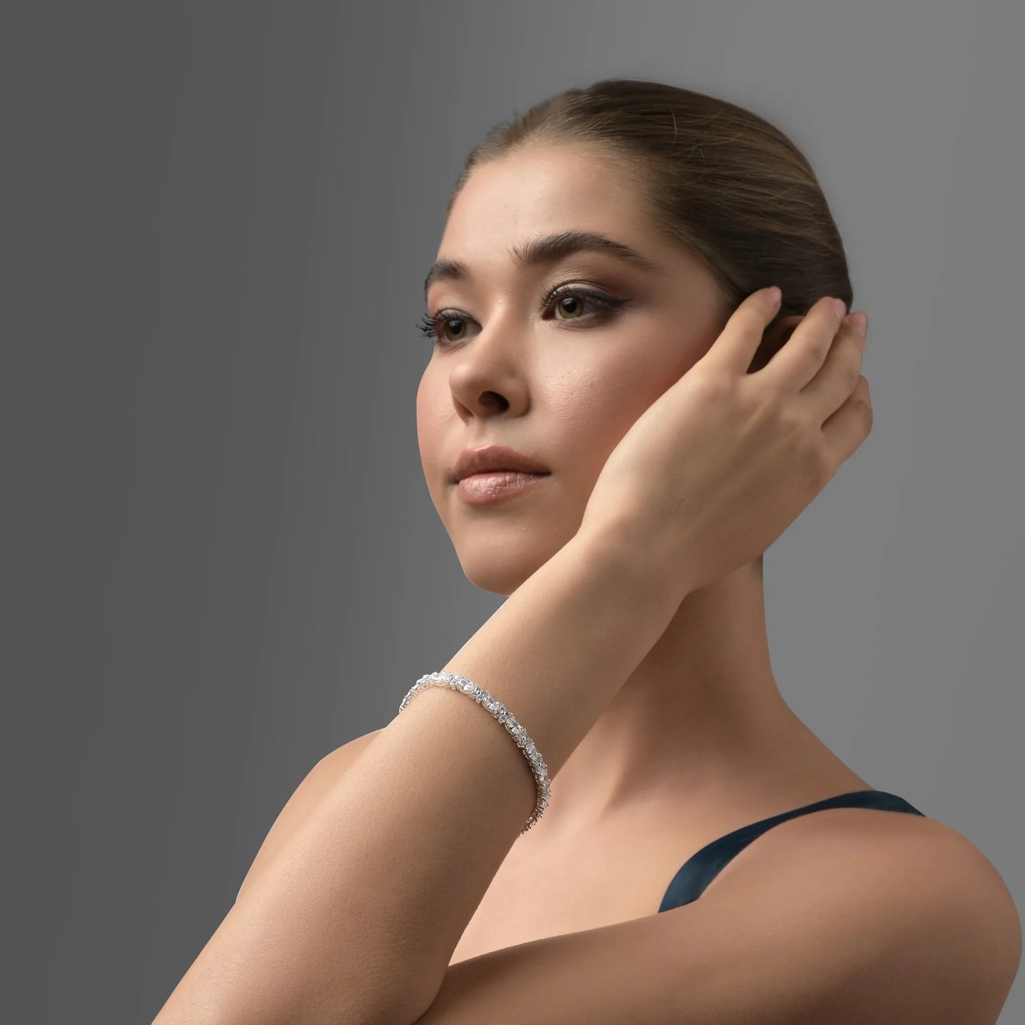 Newbridge Silverware Silver Plated Cubic Zirconia Bracelet