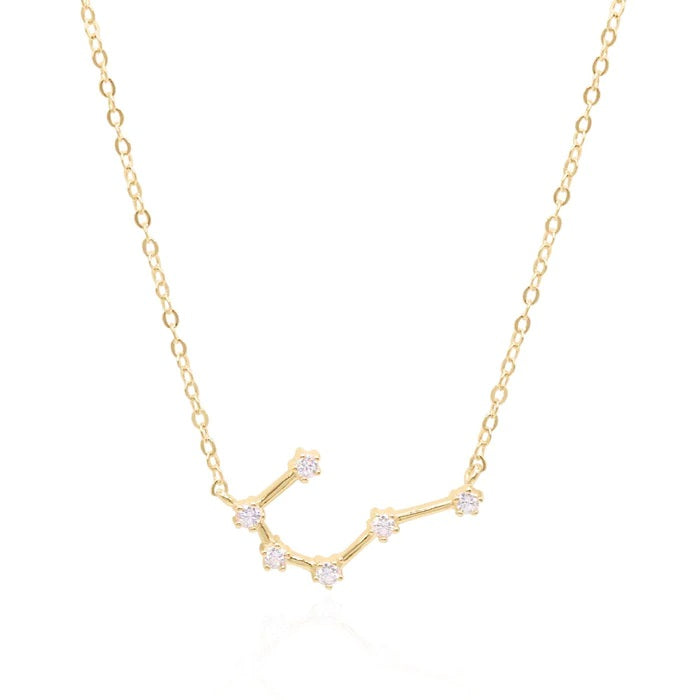 GT Cancer Zodiac Constellation Gold Necklace