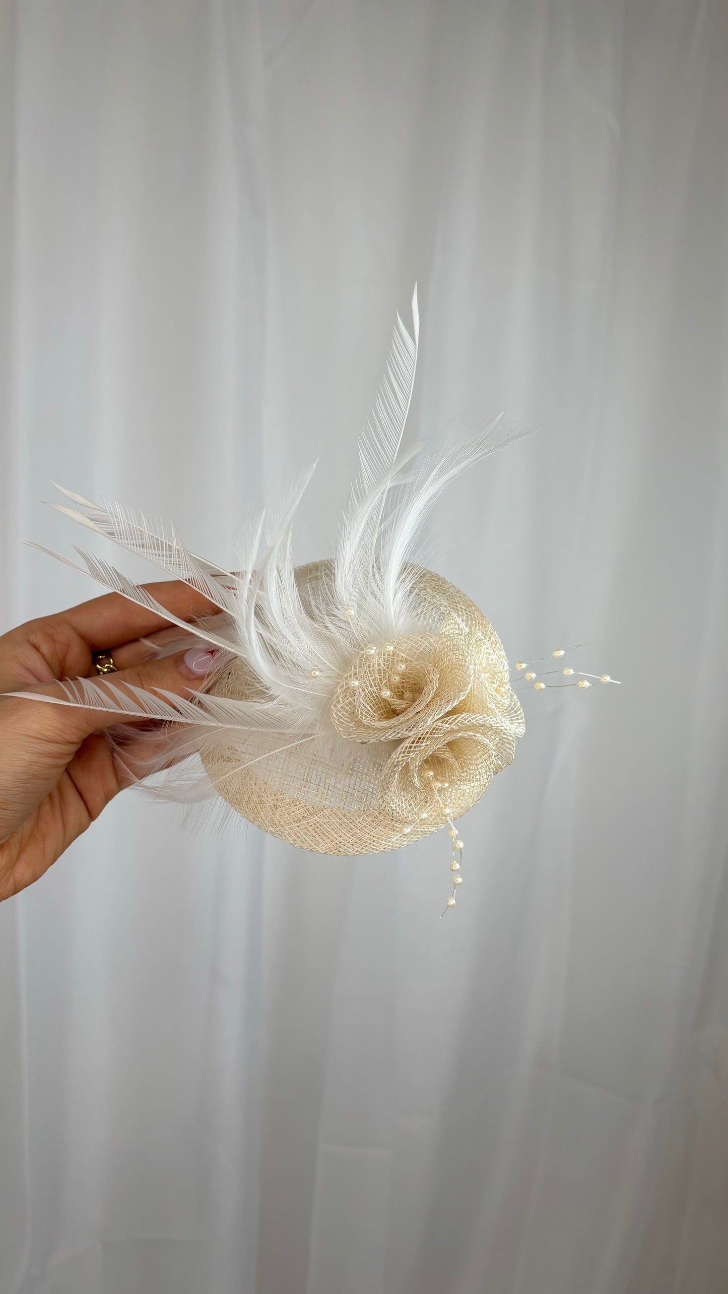 Small Fascinators with Feathers & Flowers