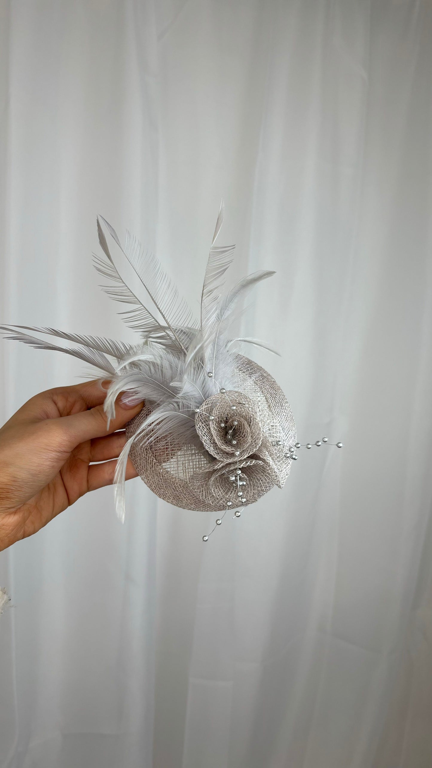 Small Fascinators with Feathers & Flowers
