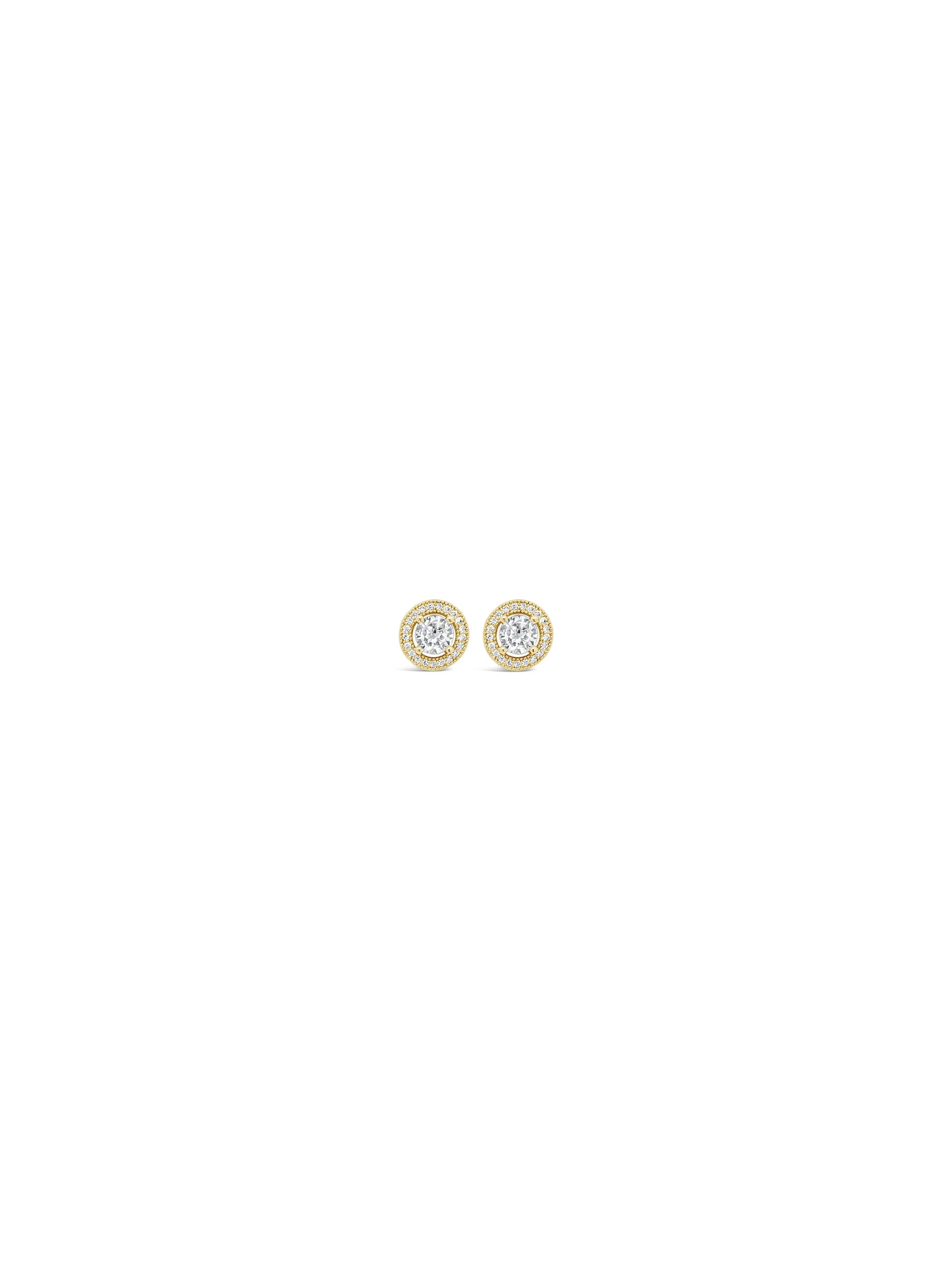 Gold & Crystal Stud Earrings