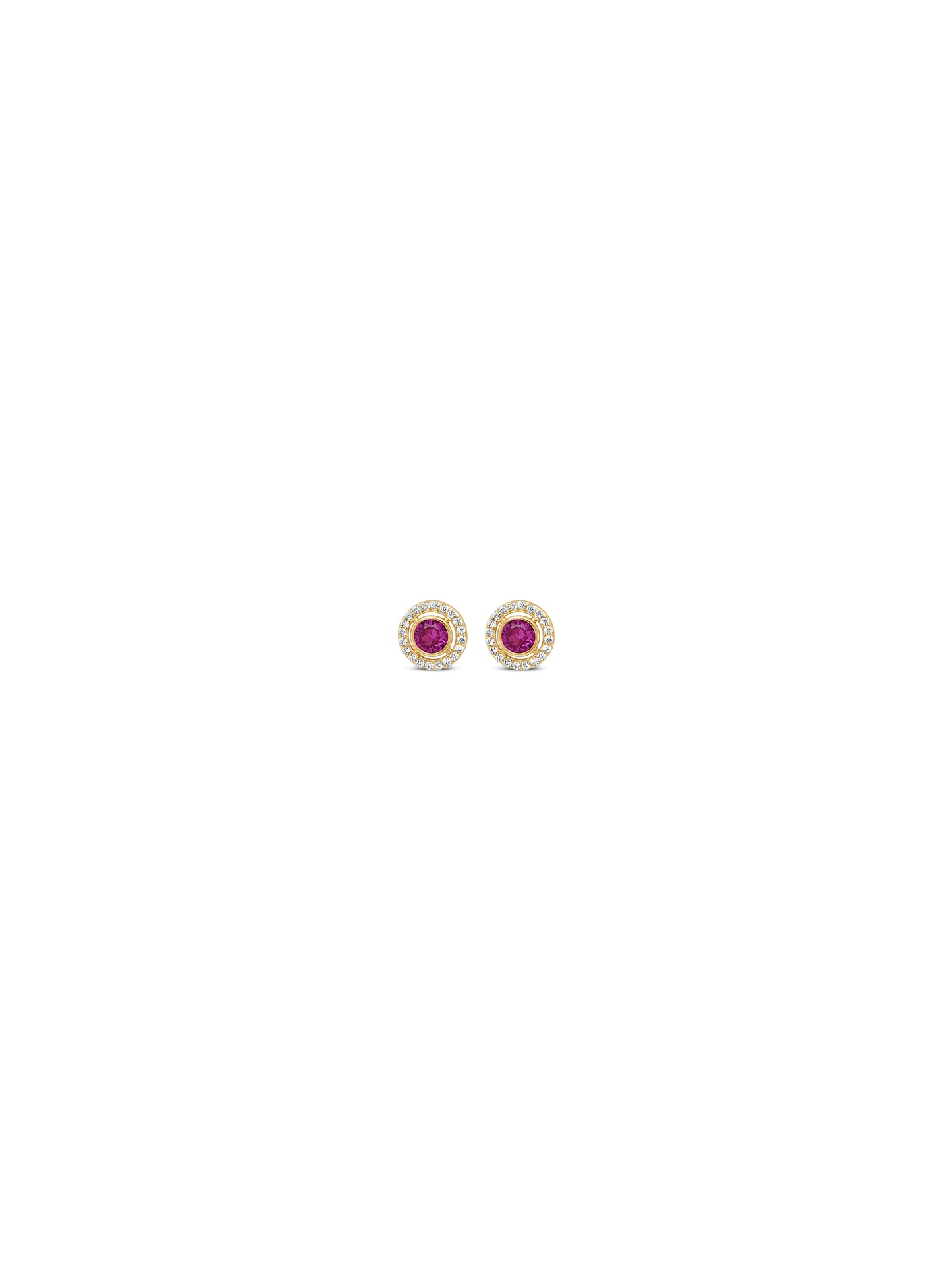 Gold Crystal & Pink Earrings