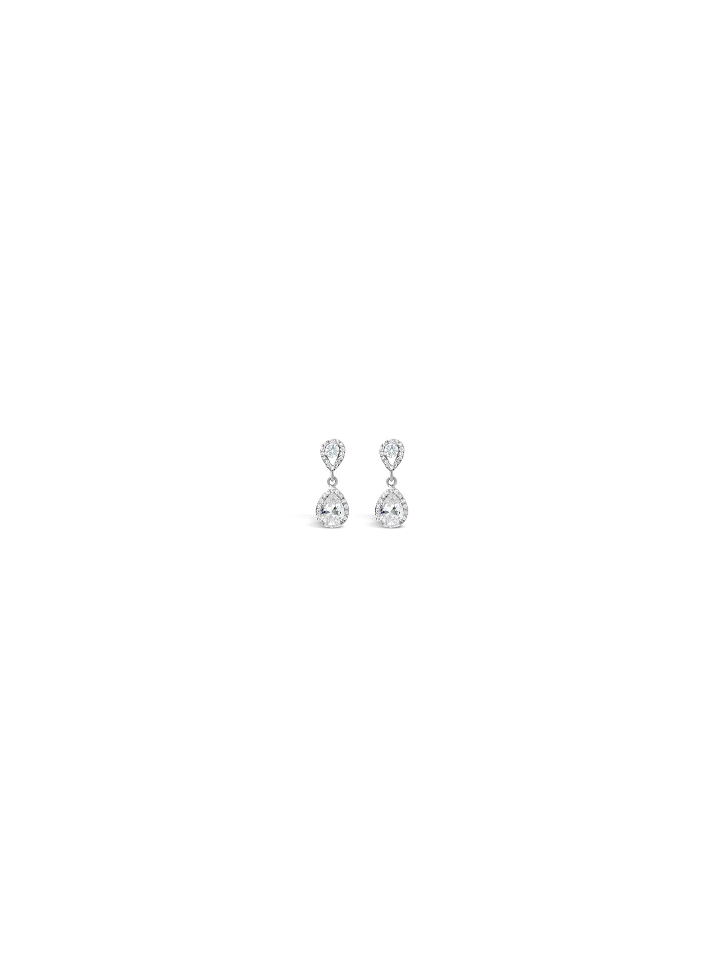 Silver & Crystal Drop Earrings