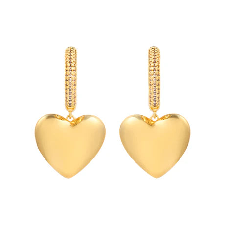 Newbridge Silverware Gold Plated Heart Earrings