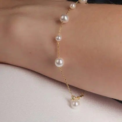 Perfect Bridal Company Francisco Pearl & Gold Bracelet.