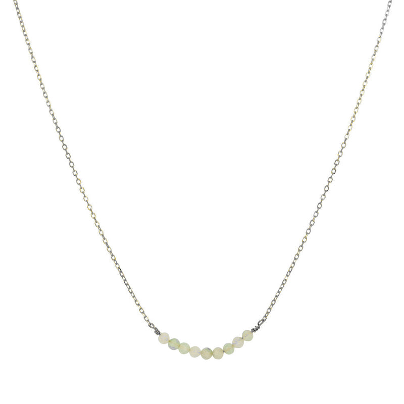 GT Aventurine Beads Necklace Silver