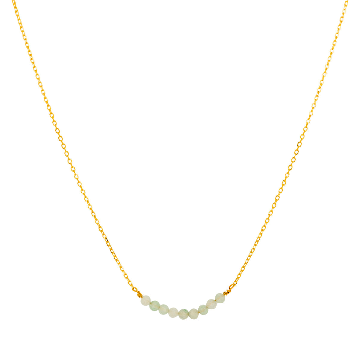 GT Aventurine Beads Gold Necklace