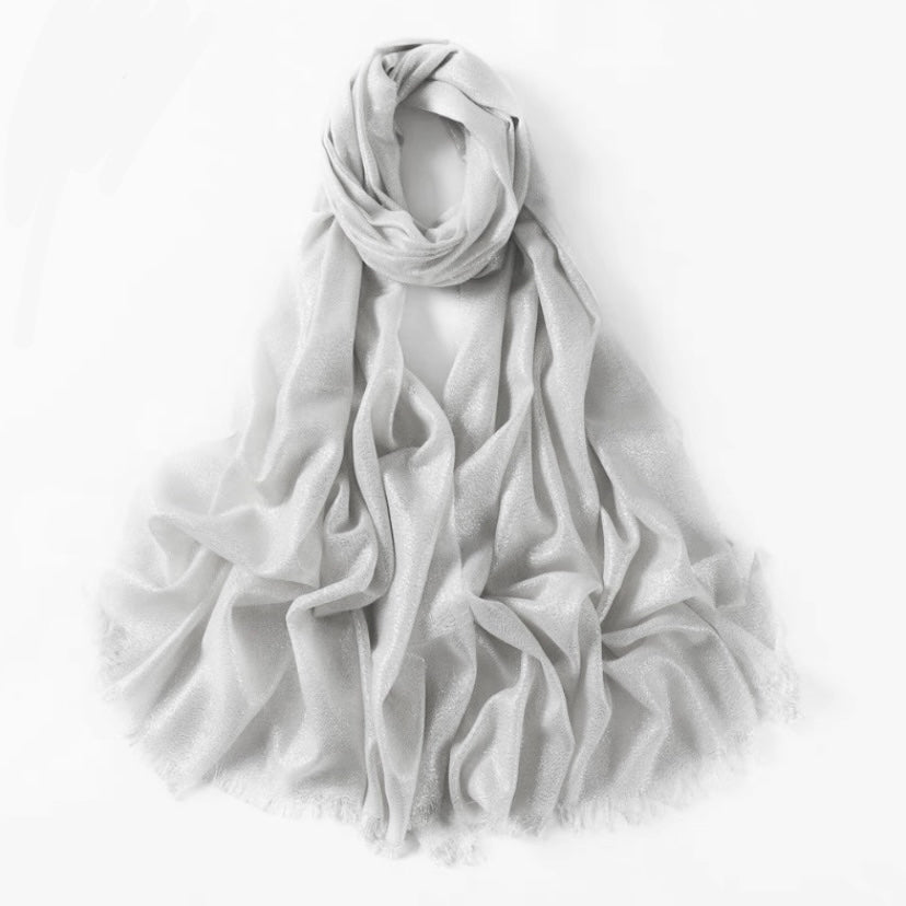 Silver Glitzy Scarf/Wrap