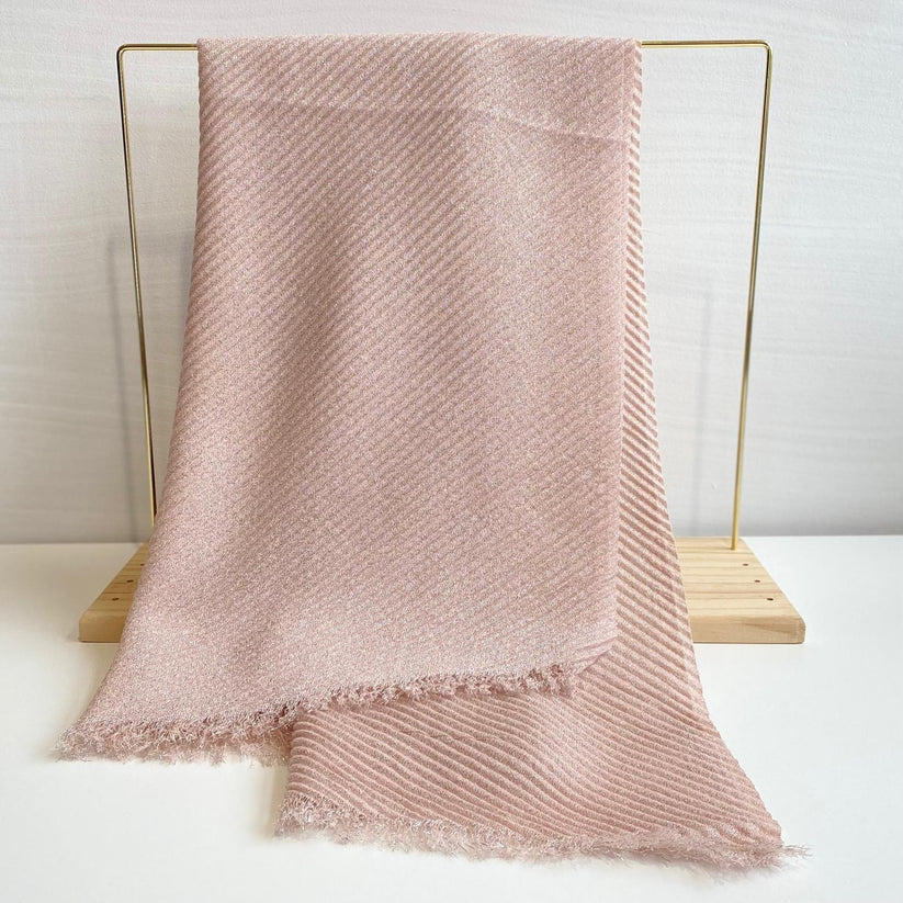 Light Blush Glitzy Scarf/Wrap
