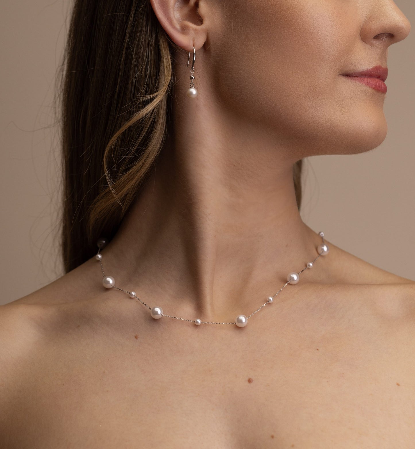 Perfect Bridal Miami Silver Pearl Necklace