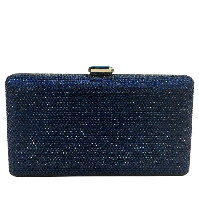 Dark Blue Shimmer Clutch Bag