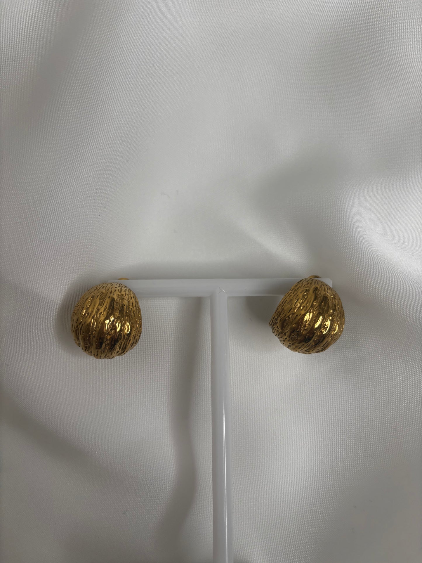 Dome Gold Statement Earrings