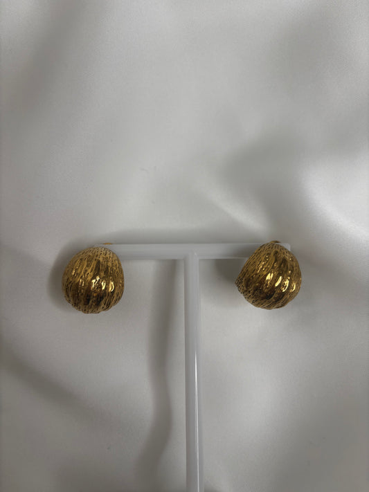 Dome Gold Statement Earrings