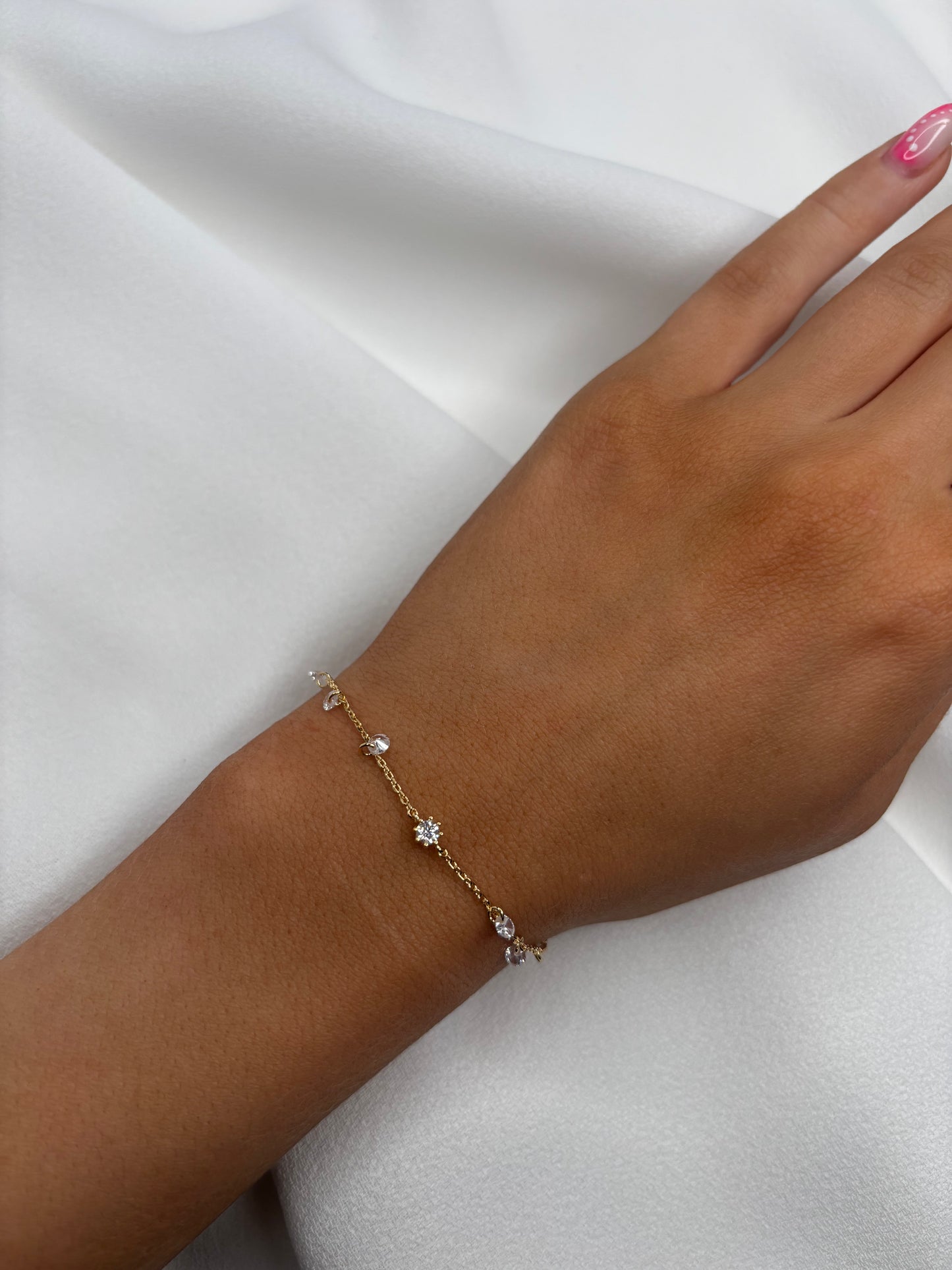 Bracelet With Diamond & Clear Crystals