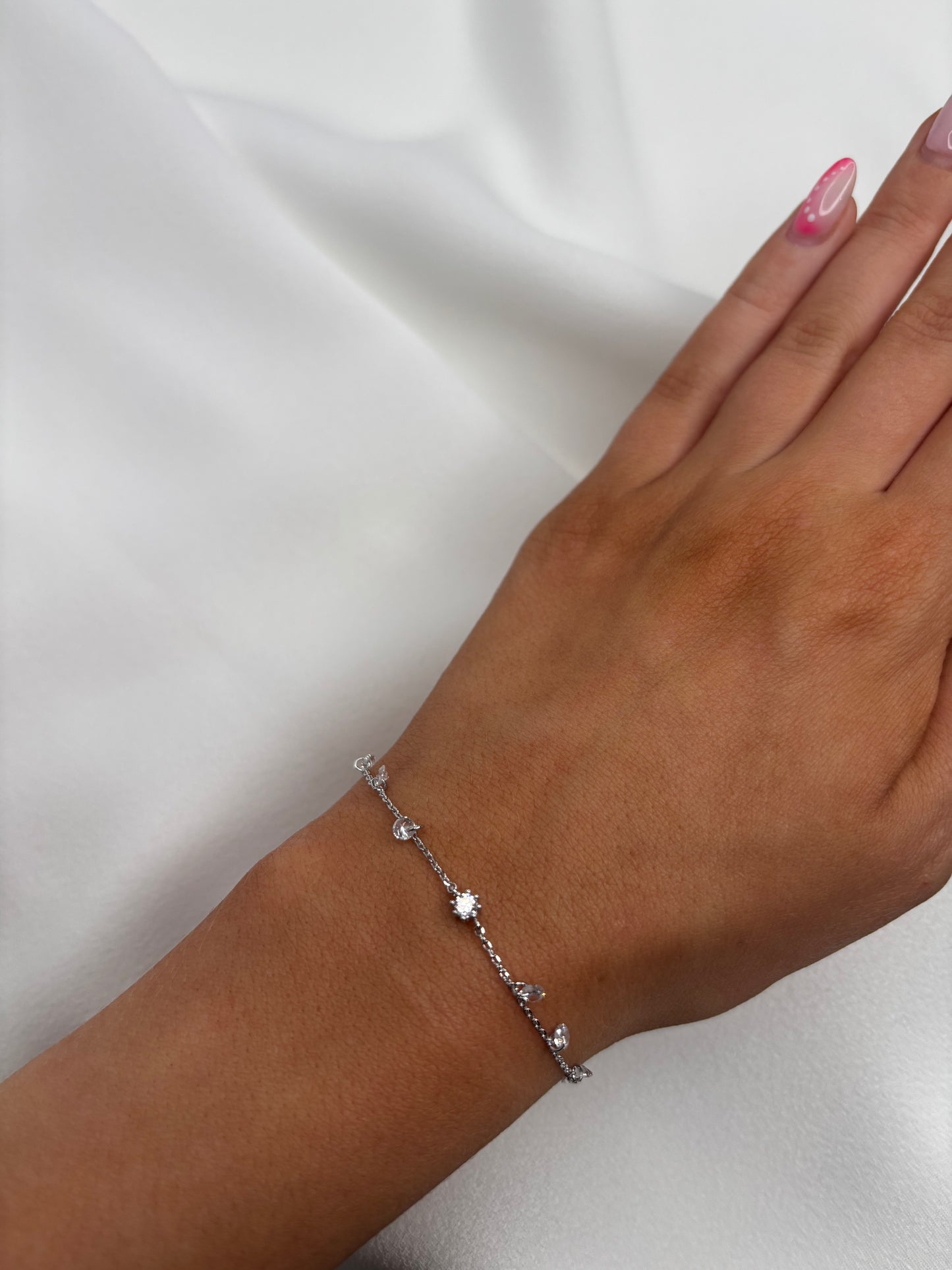 Bracelet With Diamond & Clear Crystals
