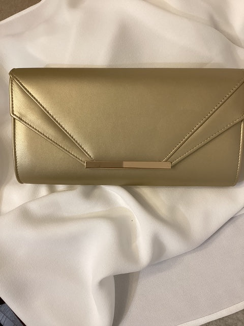 Flo Gold Evening Clutch Bag