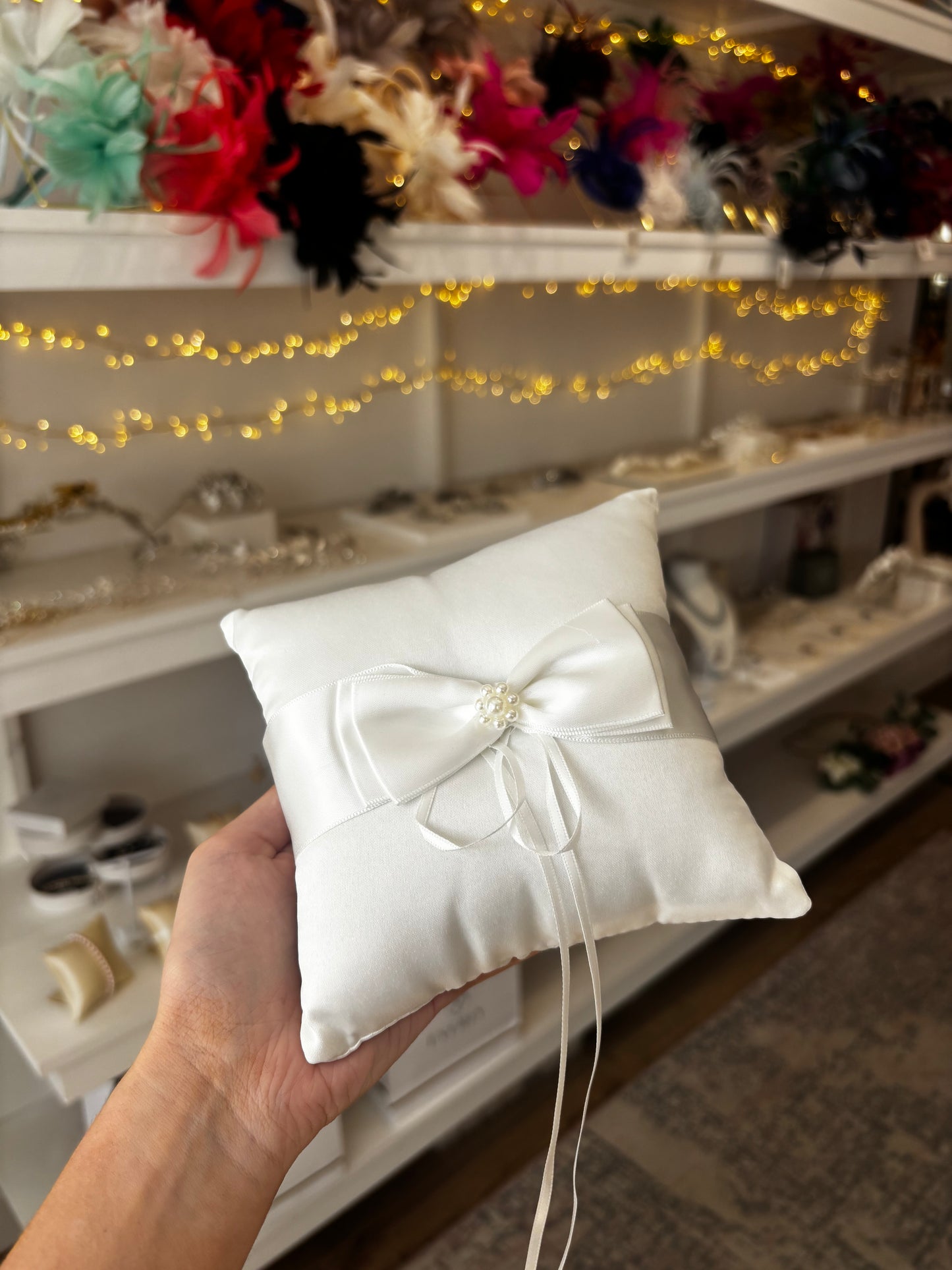 Ring Cushion with Bow Detail