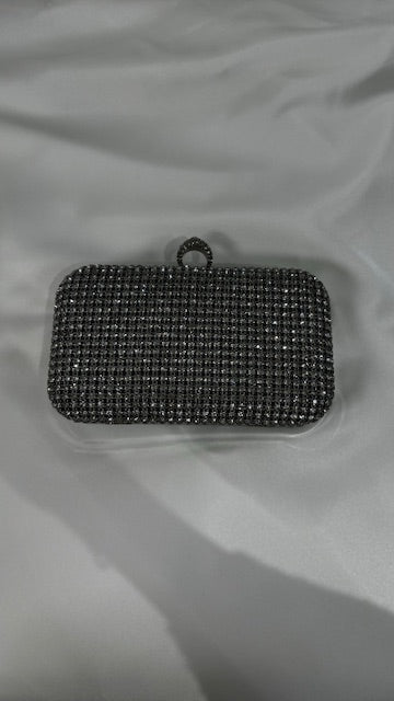 Silver Clutch with Diamond Front