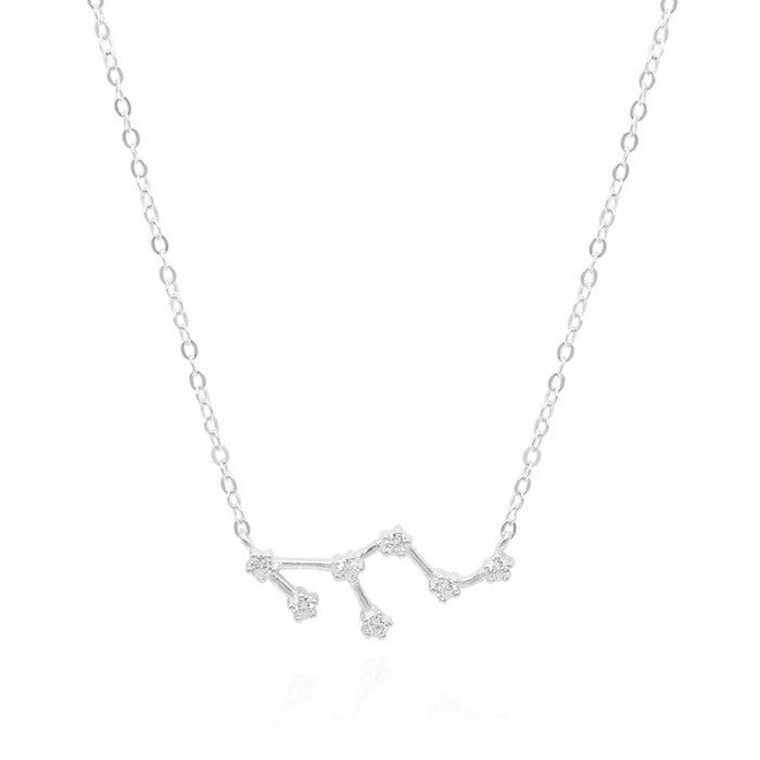 GT Leo Zodiac Constellation Silver Necklace
