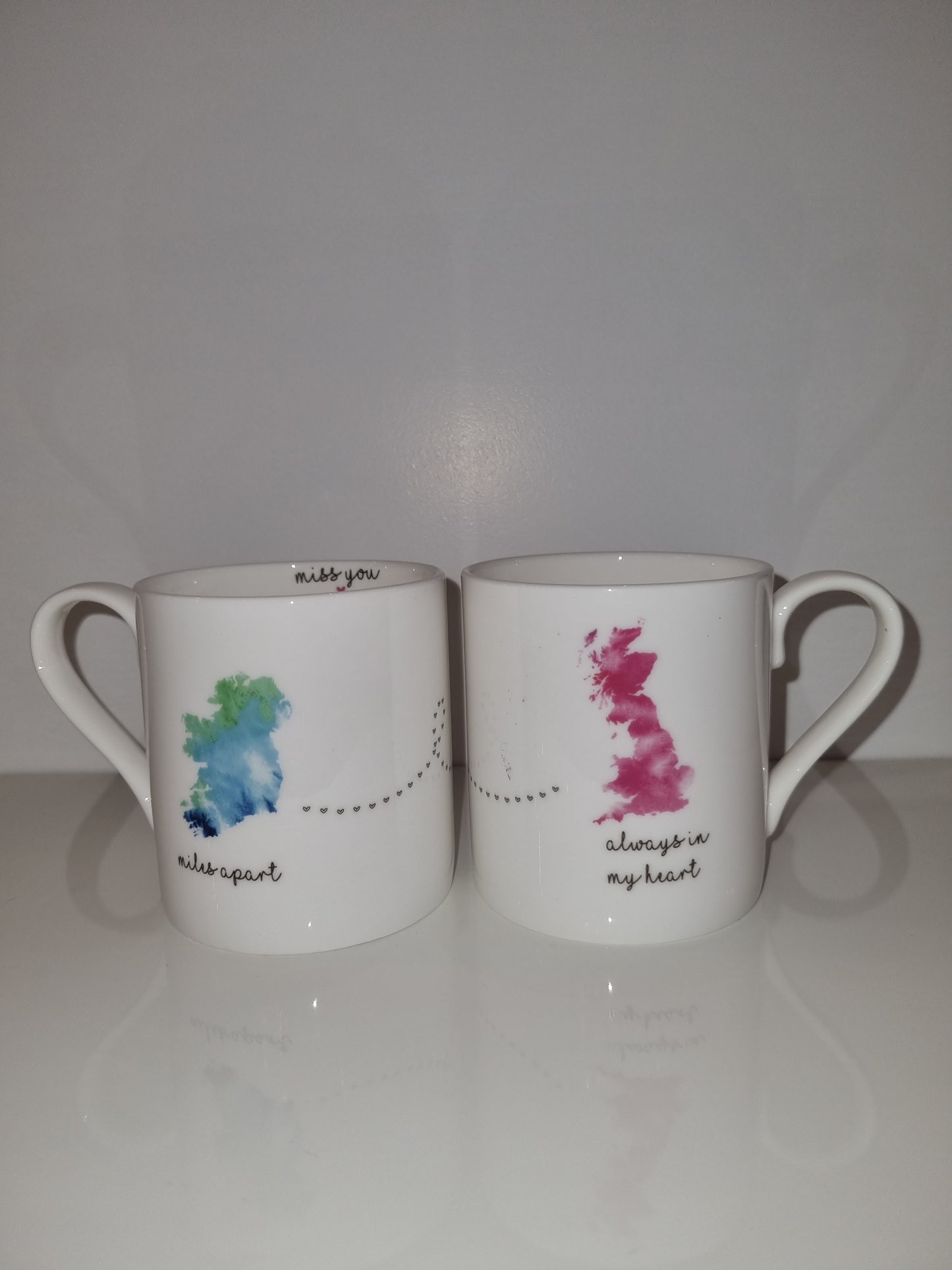 Miles Apart Fine China Mug Ireland To England