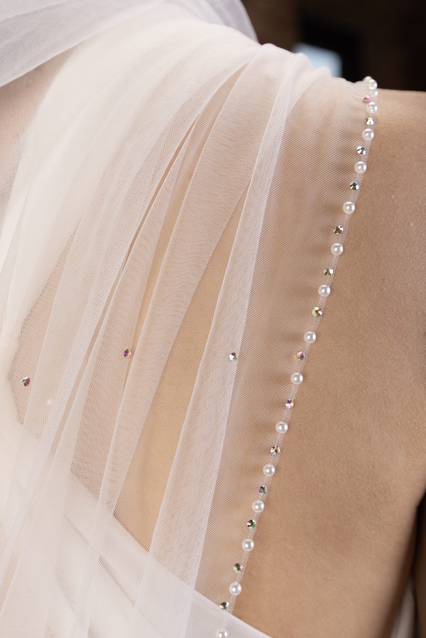 Perfect Bridal Company Diamante Edge Blusher Veil