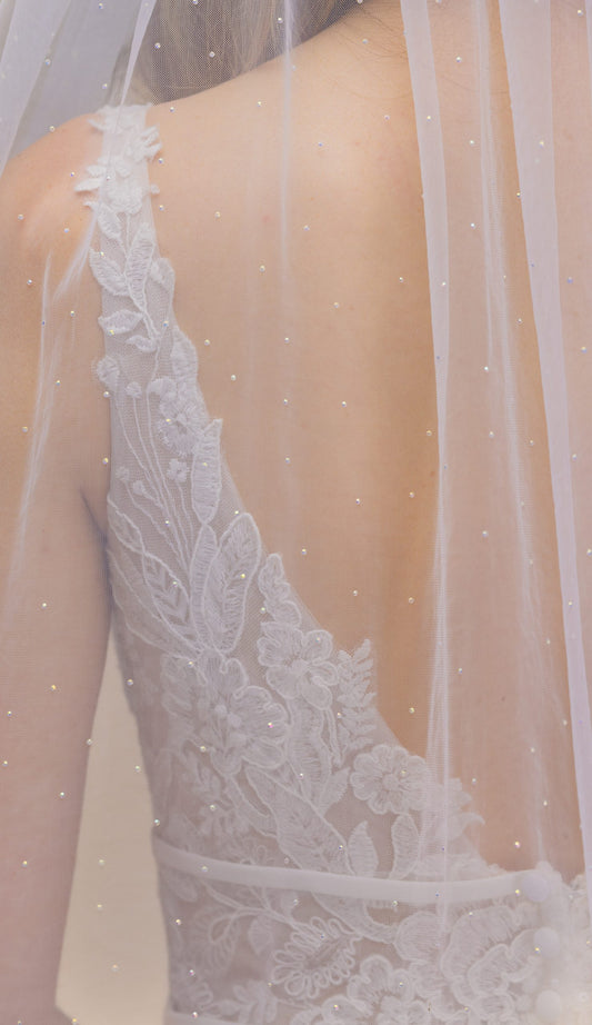 Perfect Bridal Company Scattered Crystal Veil