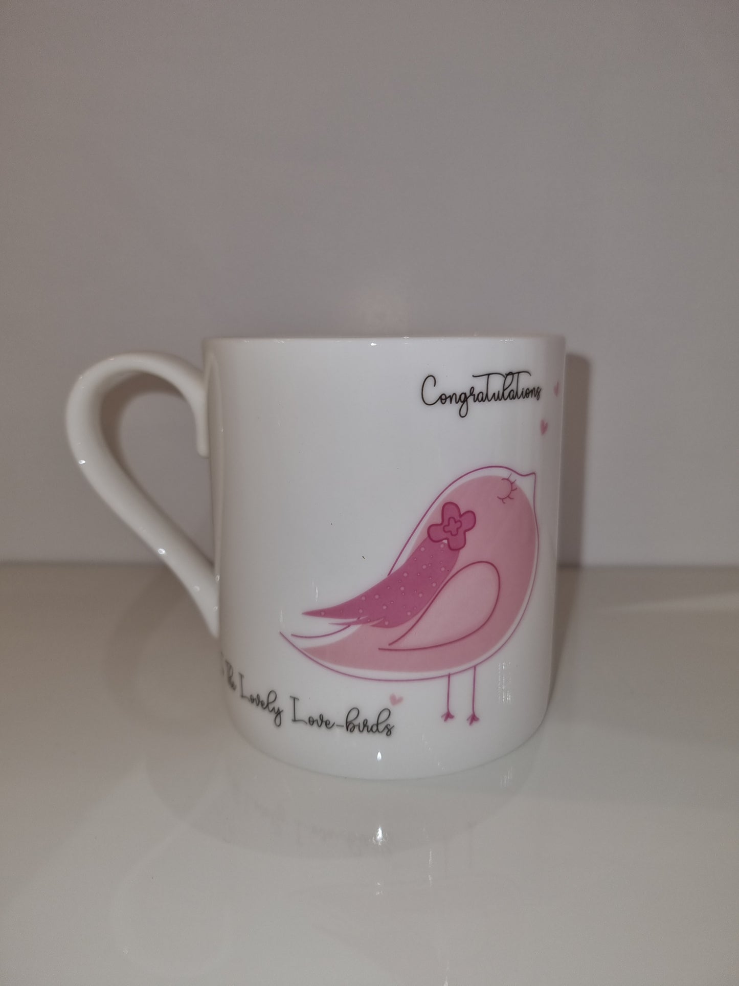 Congratulations To The Lovebirds Fine China Mug In Blue