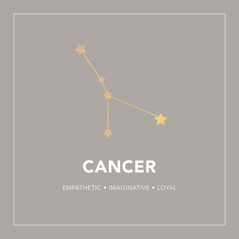 GT Cancer Zodiac Constellation Gold Necklace