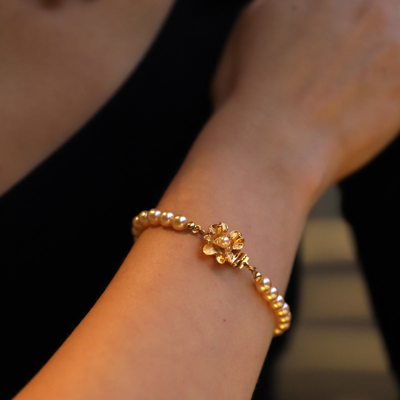 GT Vintage Rose Pearl Bracelet