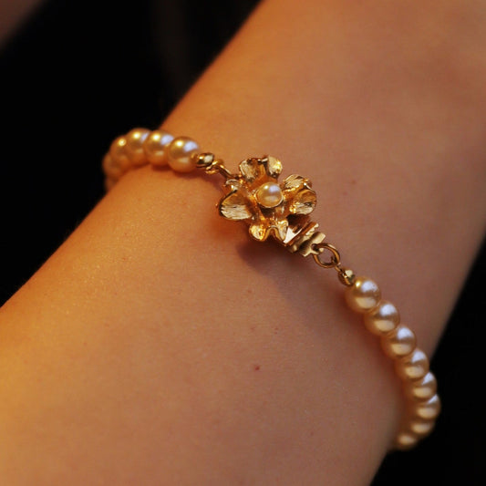 GT Vintage Rose Pearl Bracelet