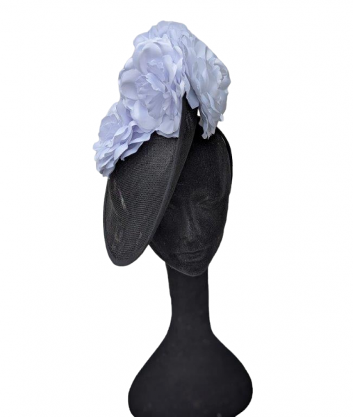 Blossom Fascinator/Headpiece In Black and White