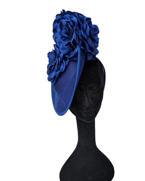 Blossom Fascinator /Headpiece In Cobalt blue