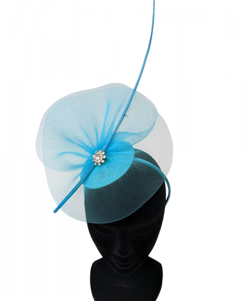 Carina Fascinator/Headpiece In Sky blue