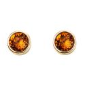 GKO Gold & Crystal Birthstone Earrings Citrine (November)