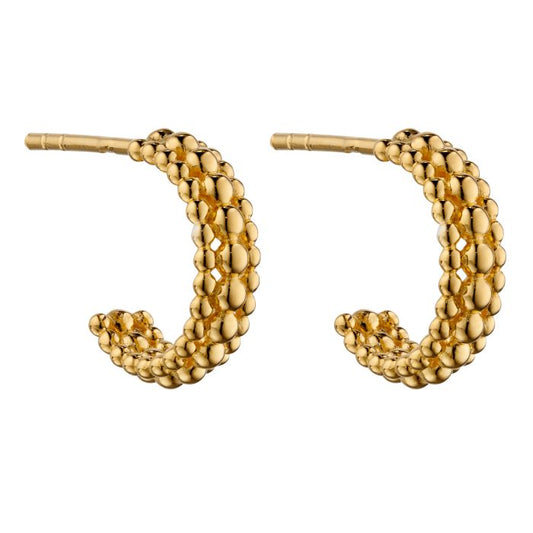 GKO Gold Multi Bead 3/4 Hoop Earrings