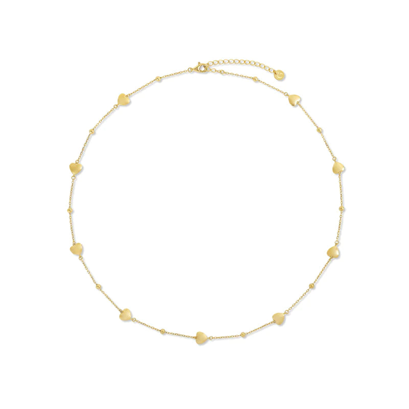 GT Heart Satellite Gold Necklace